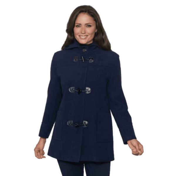 Womens Short Navy Duffle Coat
