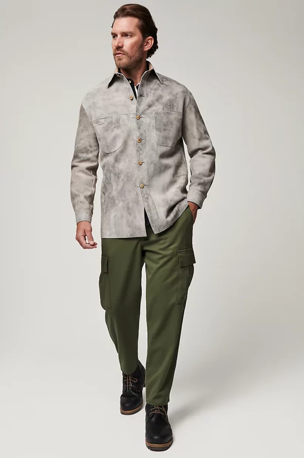Chase Reversible Lambskin Suede Leather Shirt Jacket USA
