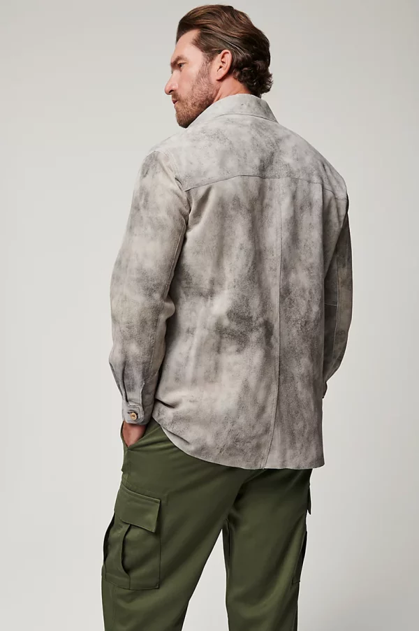 Chase Reversible Lambskin Suede Leather Shirt Jacket United States