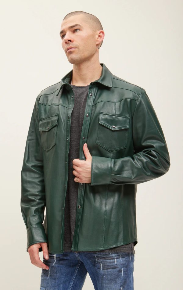 Green Leather Shirt