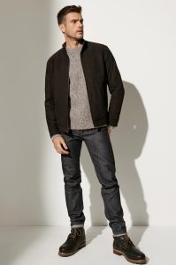 Larson Buffed English Calfskin Leather Jacket