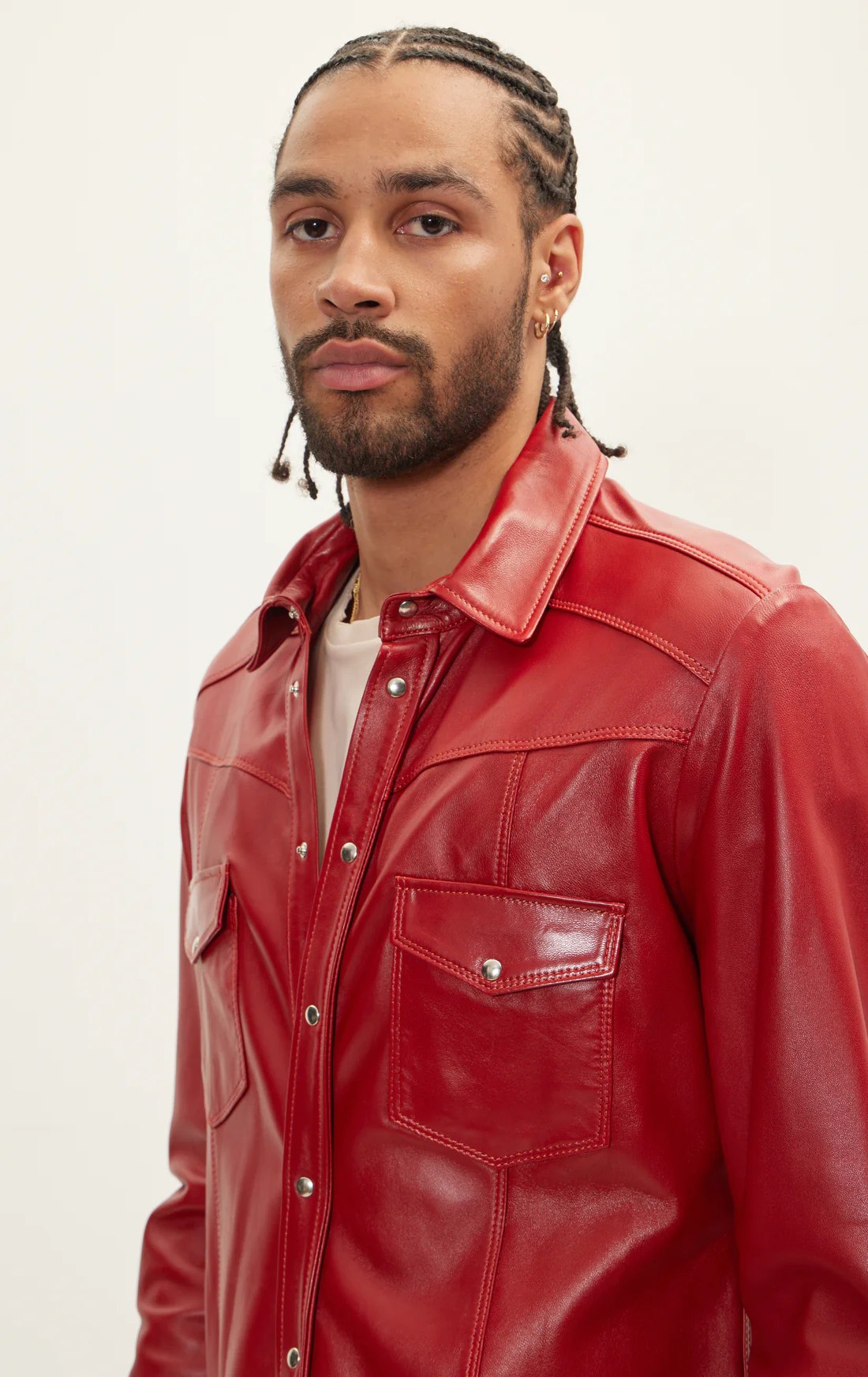 mens red leather jackets 
