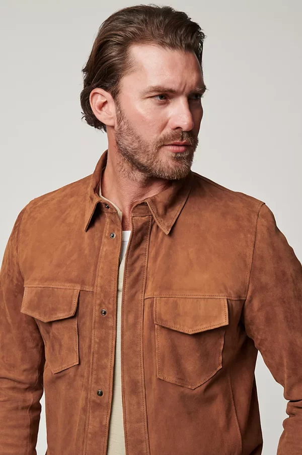 Noah Goatskin Suede Leather Shirt Jacket USA