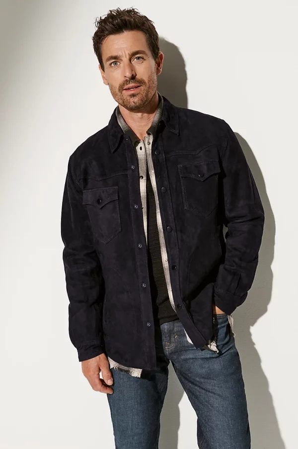 Sawyer Goatskin Suede Leather Shirt Jacket USA