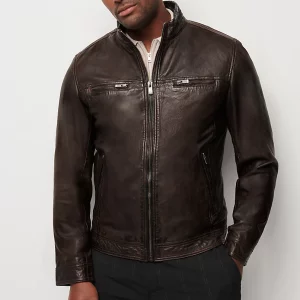 Stanley Lambskin Leather Moto Jacket