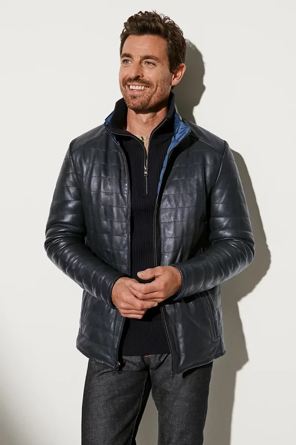 Tyler Reversible Quilted Lambskin Leather Moto Jacket