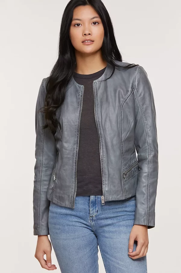 Alea Lambskin Leather Jacket
