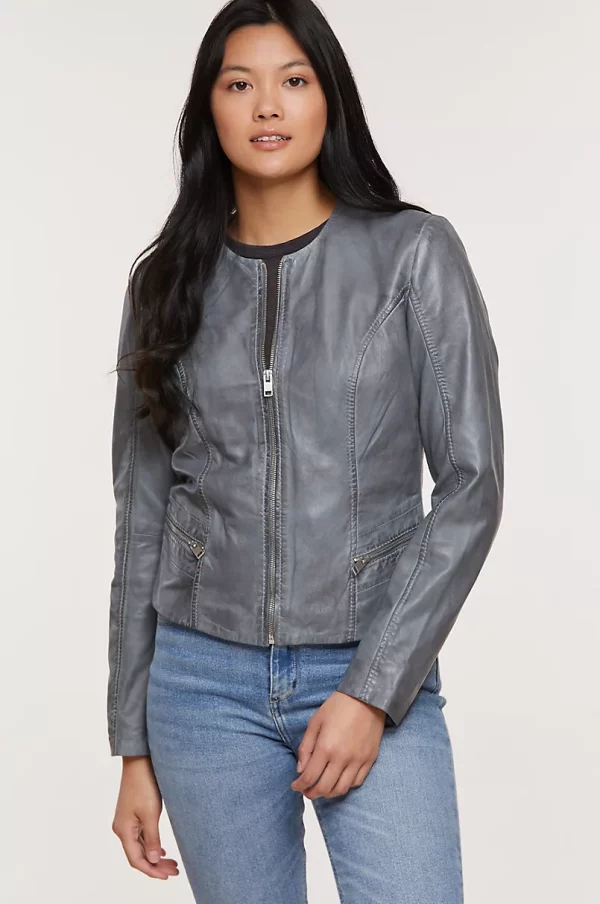 Alea Lambskin Leather Jacket United States