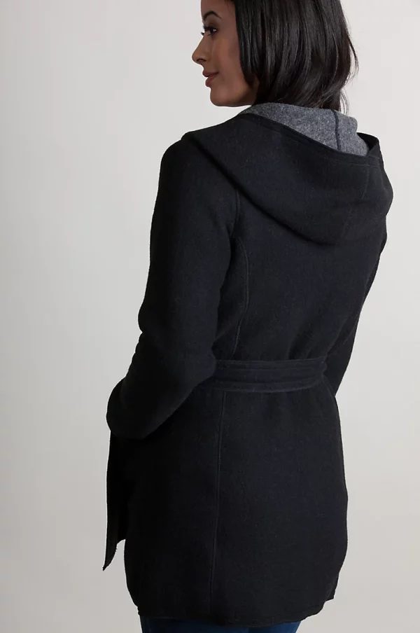 Betty Reversible Hooded Wool Blend Wrap Coat US
