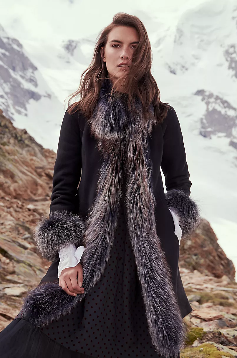 Chantal Reversible Merino Sheepskin Coat - Leatherings