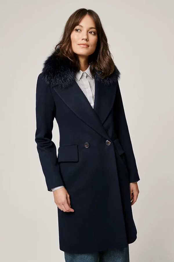 Charlotte Loro Piana Wool Coat with Fur Trim United States