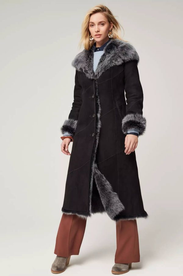 Dakota Hooded Toscana Sheepskin Coat 8