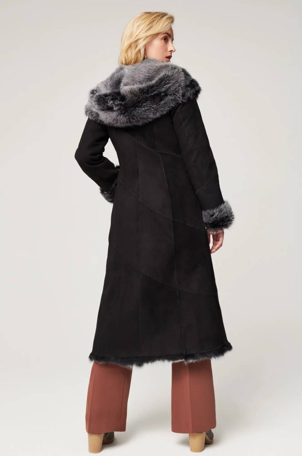 Dakota Hooded Toscana Sheepskin Coat 9