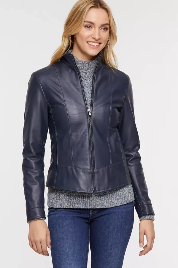 Melissa Italian Lambskin Leather Jacket US