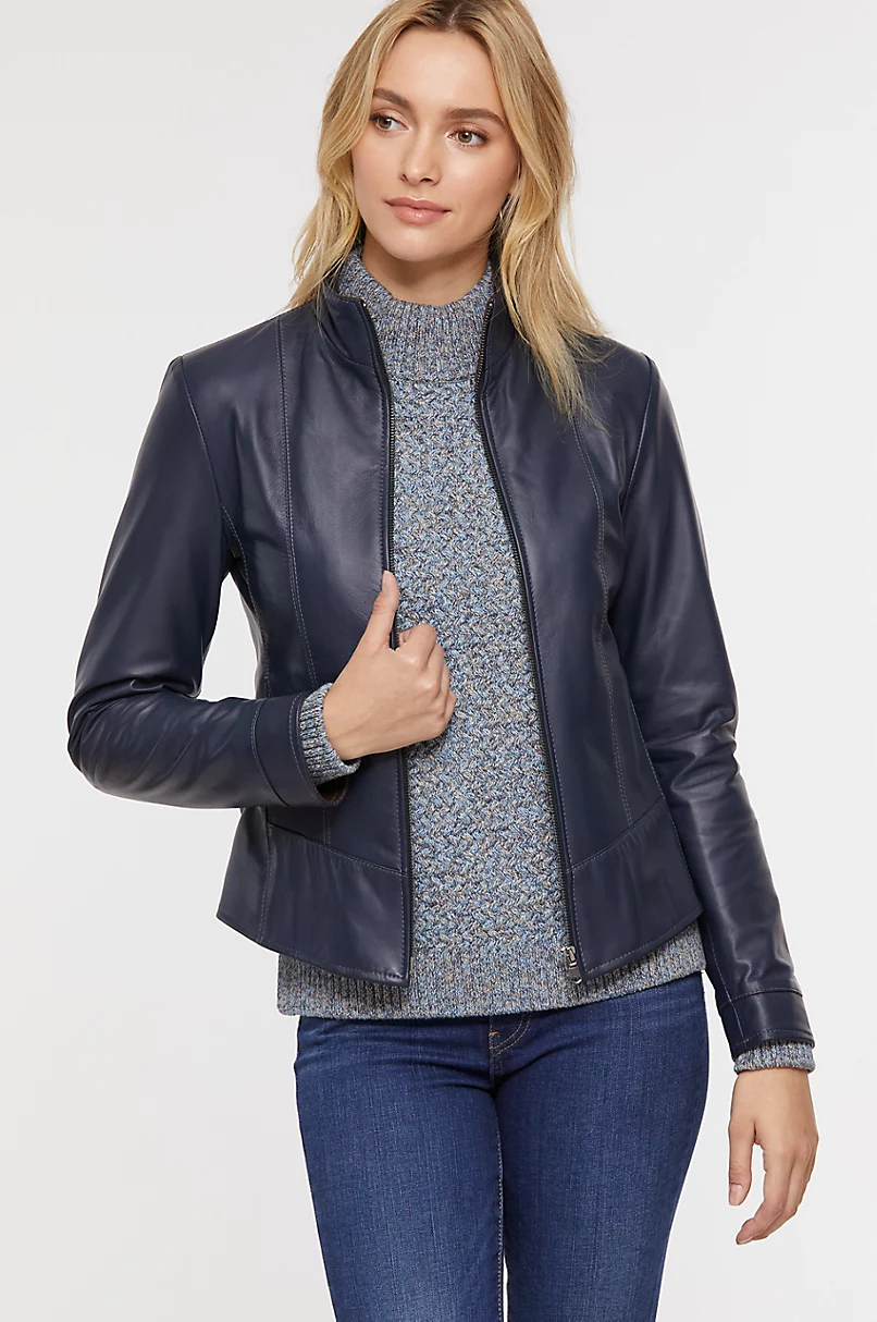 Melissa Italian Lambskin Leather Jacket - Leatherings