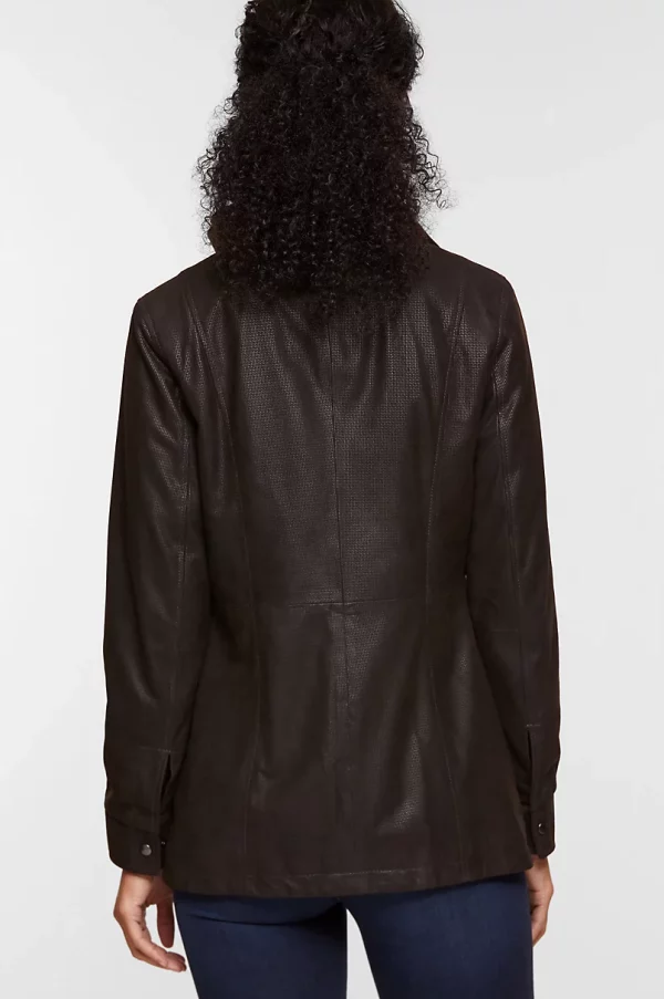 Rory Embossed Italian Lambskin Leather Jacket United States