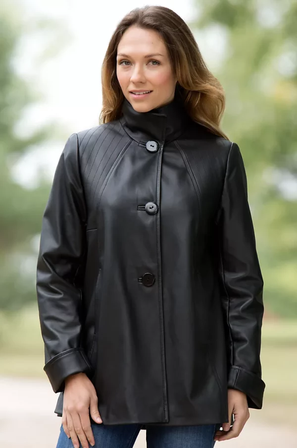 Womens Bentley Lambskin Leather Jacket United States