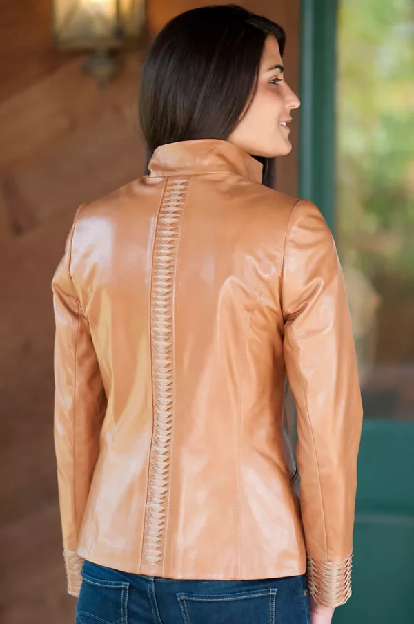 Womens Catalina Lambskin Leather Jacket United States