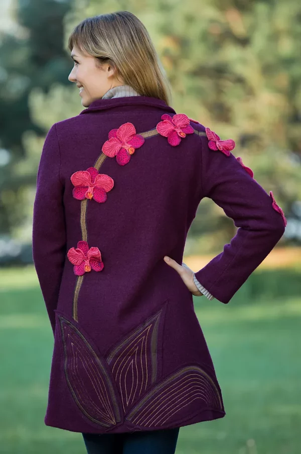Womens Klarinda Orchid Boiled Wool Coat United States