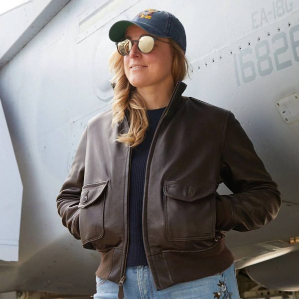 Womens Leather Flight Jacket 2