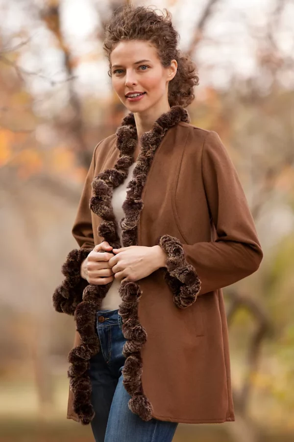 Womens Meredith Angora Wool Coat US