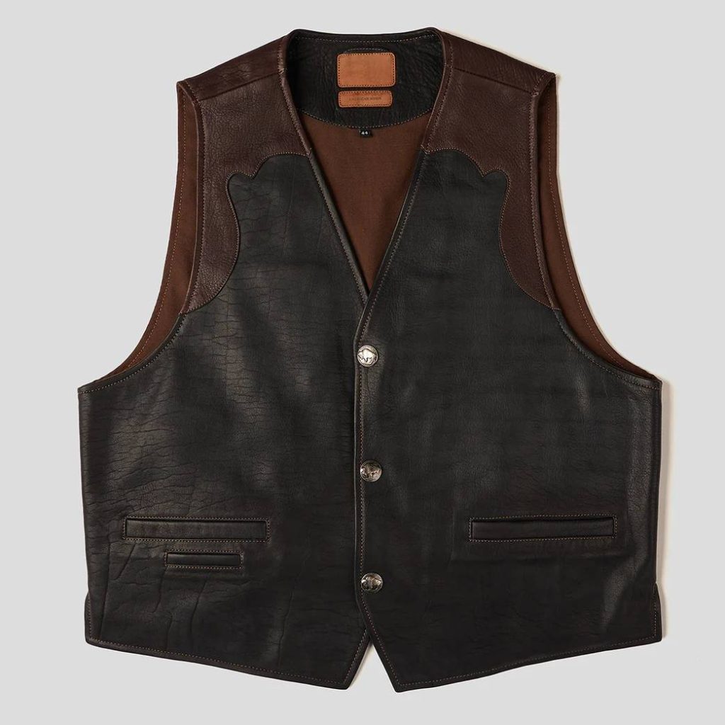 Garrison Bison Leather Vest | Free Shipping