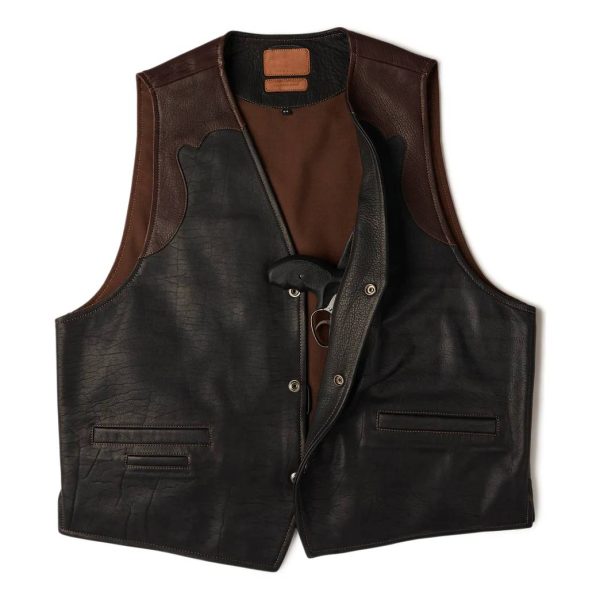 Garrison Bison Leather Vest