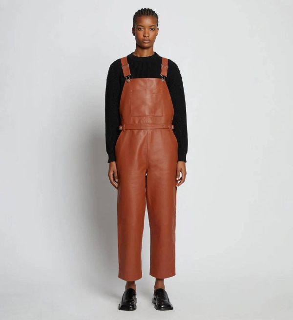 Rust Brown Leather Overall