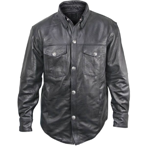 leather motorcycle shirts