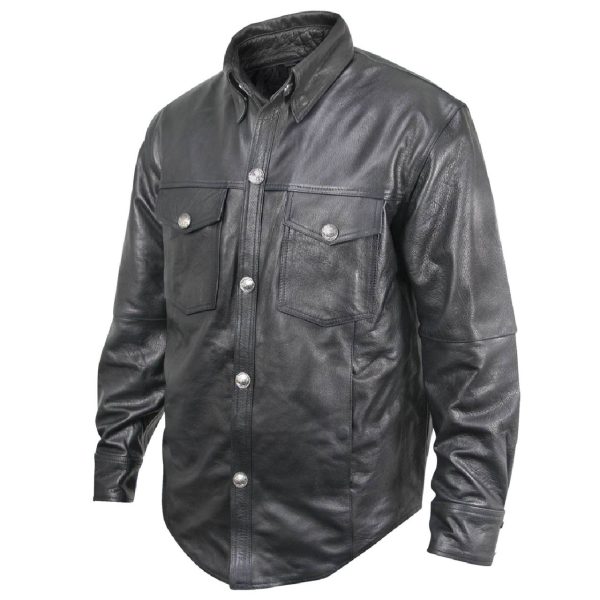 motorcycle leather shirt