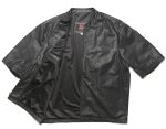 3 4 sleeve leather motorcycle jacket
