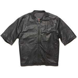 3 4 sleeve leather motorcycle jacket