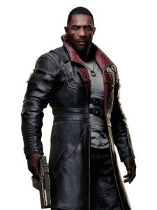 Idris Elba Cyberpunk 2077 Phantom Liberty Leather Coat