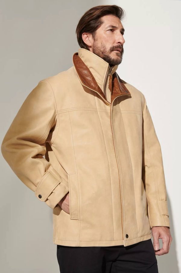Jack Frost Italian Calfskin Leather Coat with Spanish Merino Shearling Lining 2