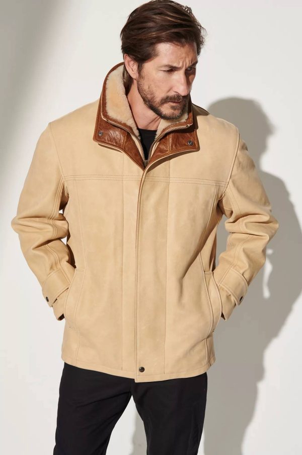 Jack Frost Italian Calfskin Leather Coat with Spanish Merino Shearling Lining 7