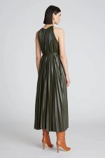 Pleated Leather Dress