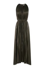 Pleated Leather Dress