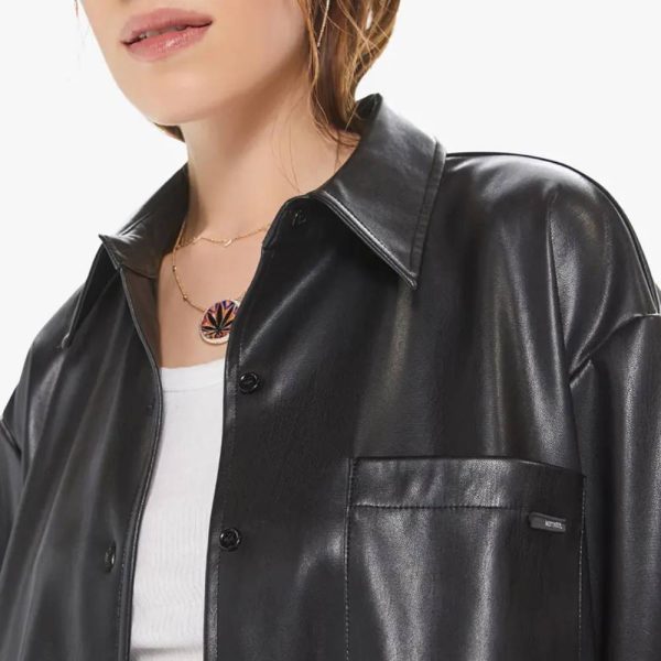 The Roomie Leather Shirt Jacket 4