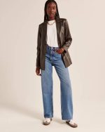 vegan leather blazer
