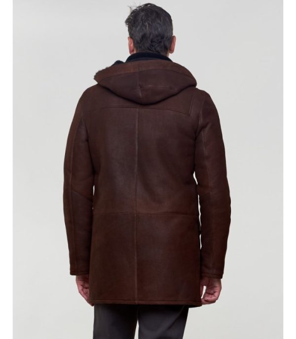 shearling sheepskin hooded coat p 1074 1