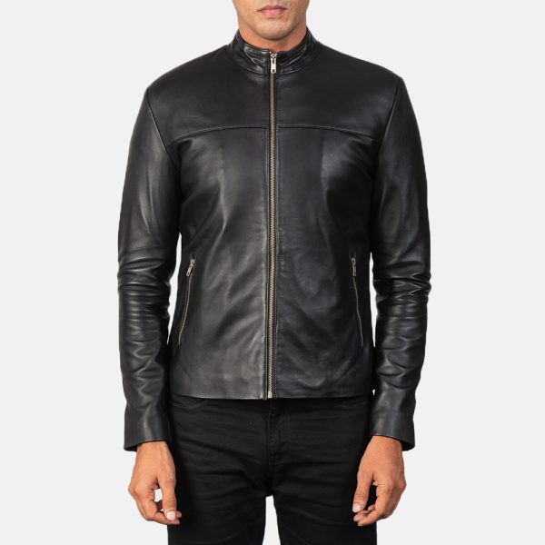 Adornica Black Leather Biker Jacket United States