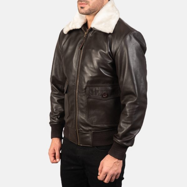 Airin G 1 Brown Leather Bomber Jacket US