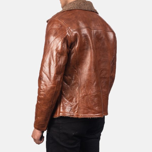 Alberto Shearling Brown Leather Jacket USA
