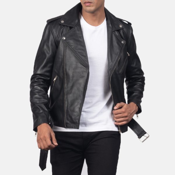 Allaric Alley Black Leather Biker Jacket United States