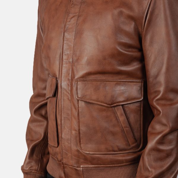 Coffmen Brown A2 Leather Bomber Jacket USA