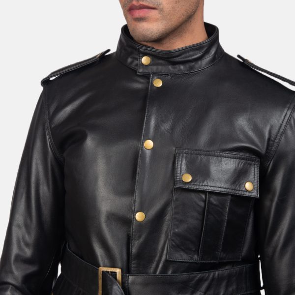 Germain Black Leather Jacket USA