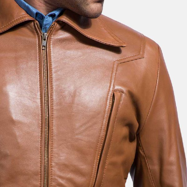 Old School Brown Leather Jacket USA