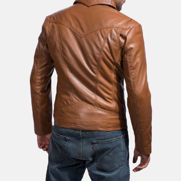 Old School Brown Leather Jacket