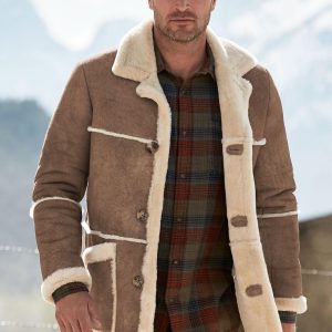 Maverick Shearling Sheepskin Rancher Coat