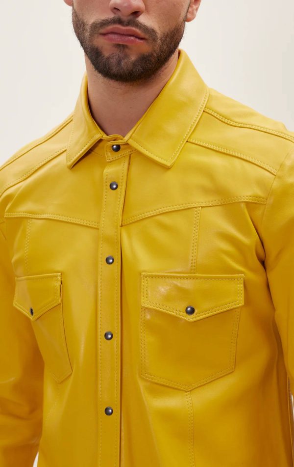 Yellow Leather Shirt